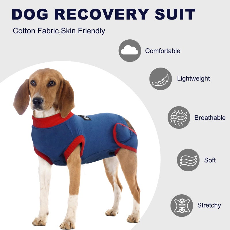 IDOMIK Dog Recovery Suit for Female Spay - Adjustable Anti-Licking Dog Post Surgery Onesie, Male Female Dog Neuter Spay Suits, Soft Abdominal Wound Bandage & E-Collar Cone Alternative - Image 5